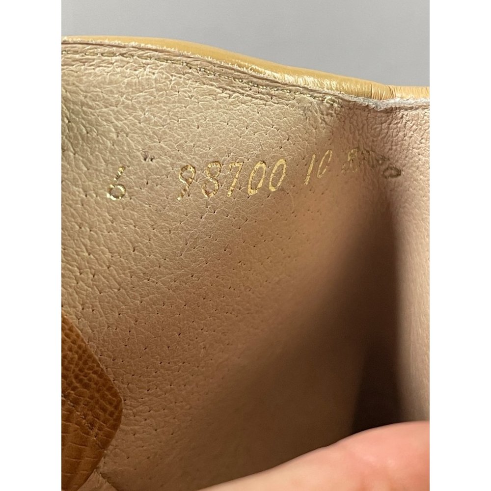 Vintage Western Mid Calf Suede & Leather Lizard Embossed Boots Light Tan Size 6 - Picture 10 of 10